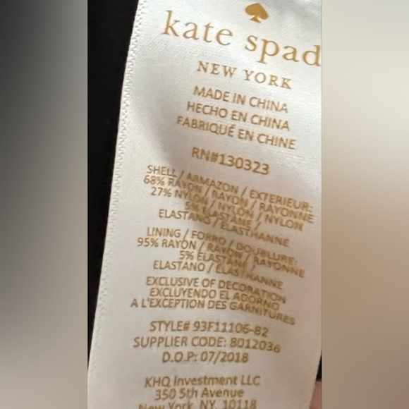 *SOLD* Beautiful, Kate Spade toddler white dress with black sequin bows Sz. 2T - Picture 6 of 6